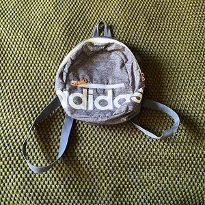 Adidas, grey mini backpack.